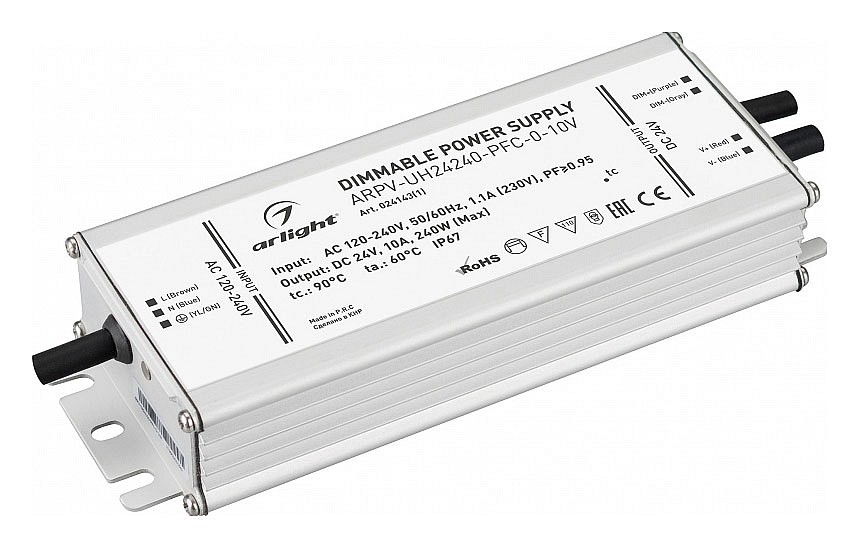 Блок питания Arlight ARPV-UH24240-PFC-0-10V 24V 240W IP67 10A 024143(1) - 0