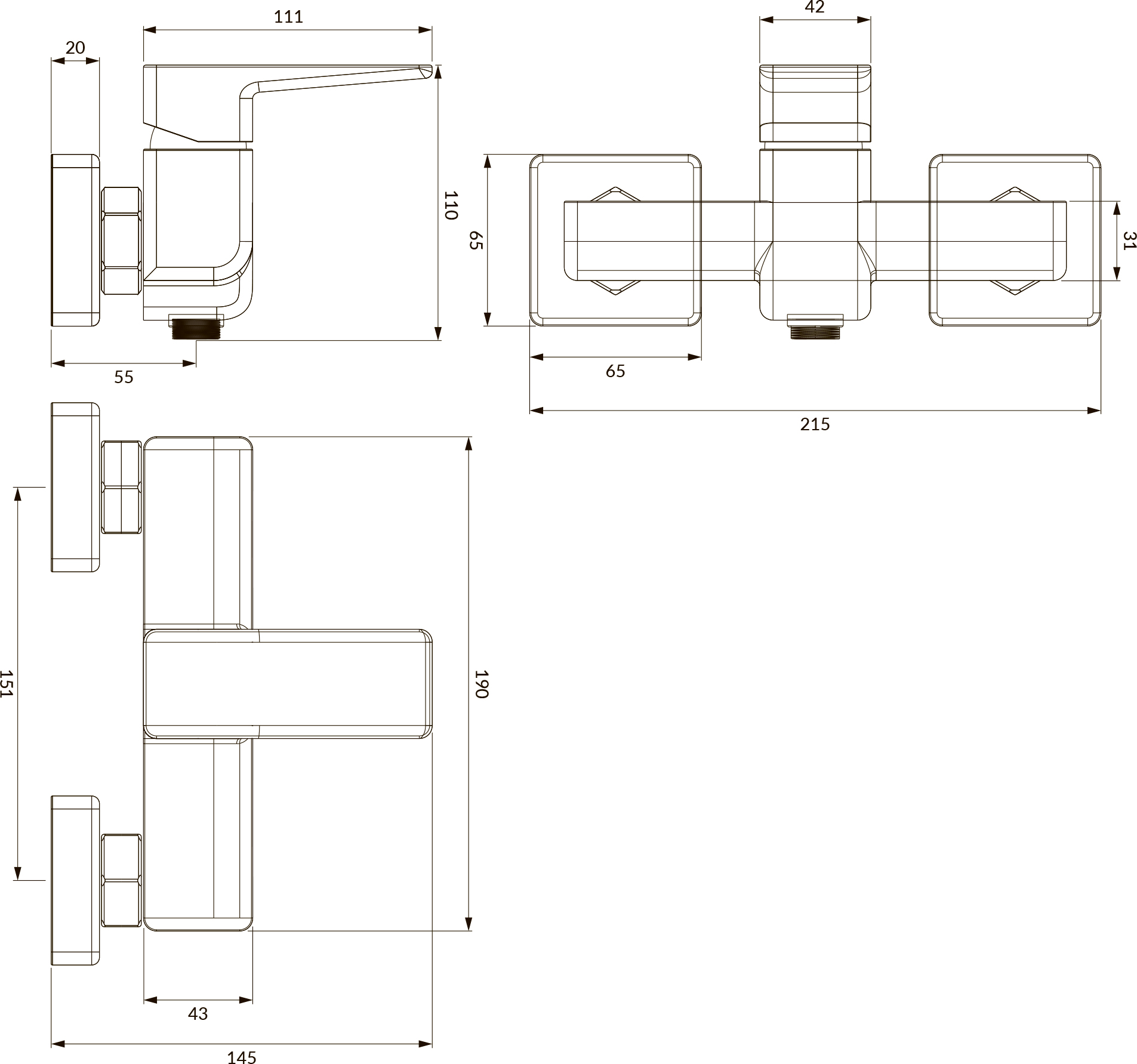 Смеситель Omnires Parma PM7440CR для душа, хром - 1