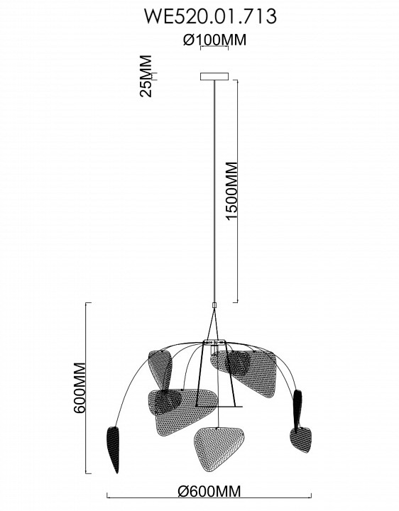 Подвесной светильник Wertmark Palma WE520.01.713 - 1