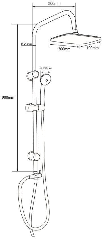 Душевая стойка Aquanet Passion RC AF300-70-RC-B 243321 - 3