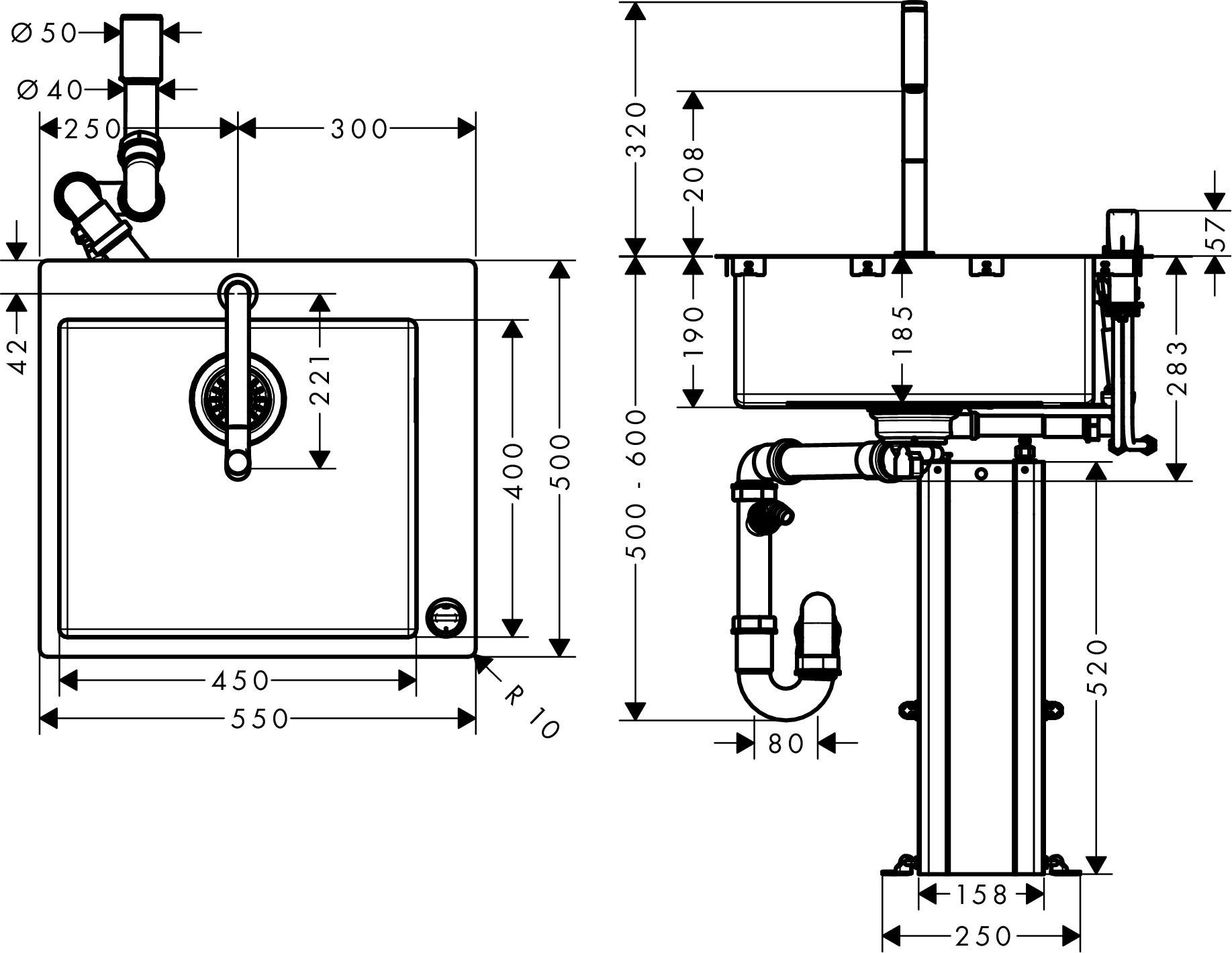 Комплект Hansgrohe C71-F450-06 43201000 - 10