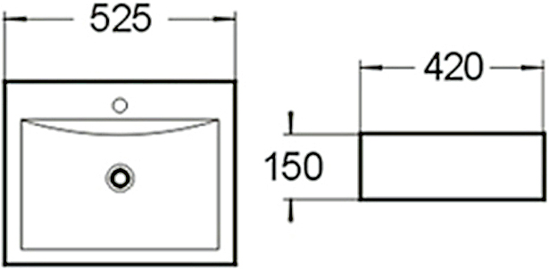 Раковина SantiLine SL-1005 - 1