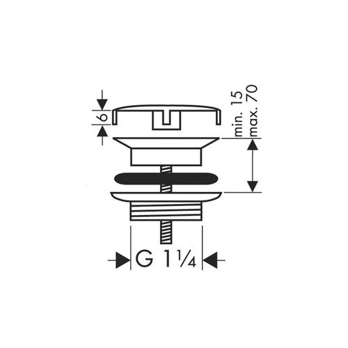 Донный клапан Hansgrohe золото 50001990 - 1