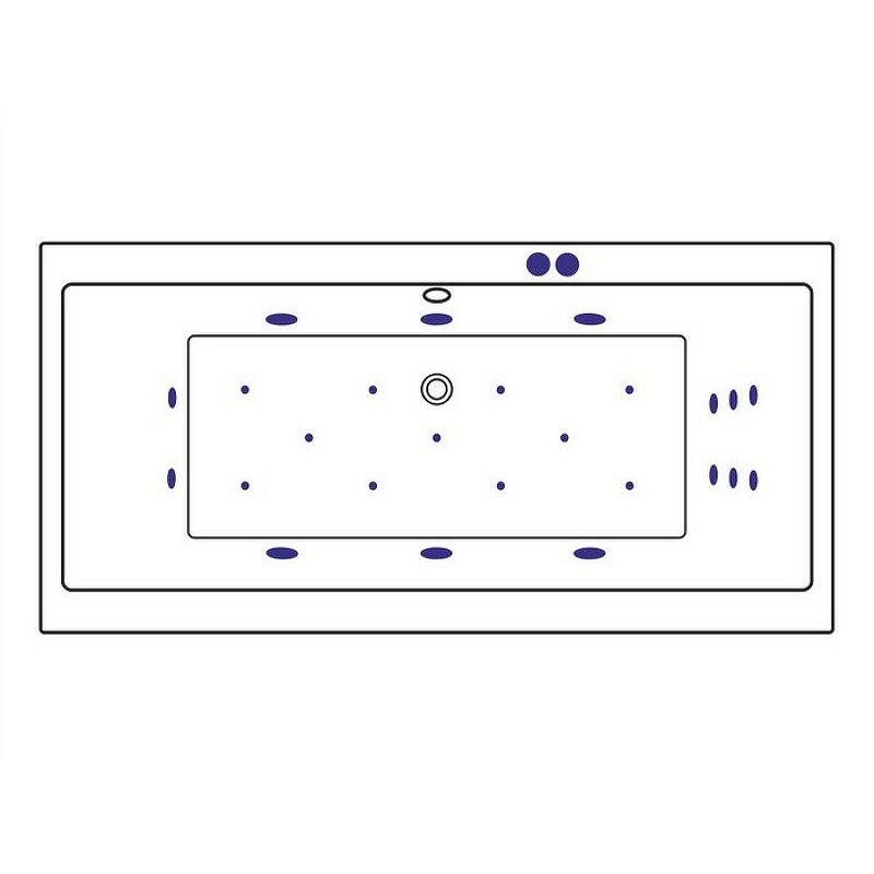 Акриловая ванна Excellent Pryzmat 160х75 белая золото с гидромассажем WAEX.PRY16.ULTRA.GL - 1