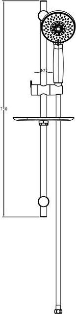 Душевой гарнитур Bravat Waterfall D154CP-2-RUS - 1