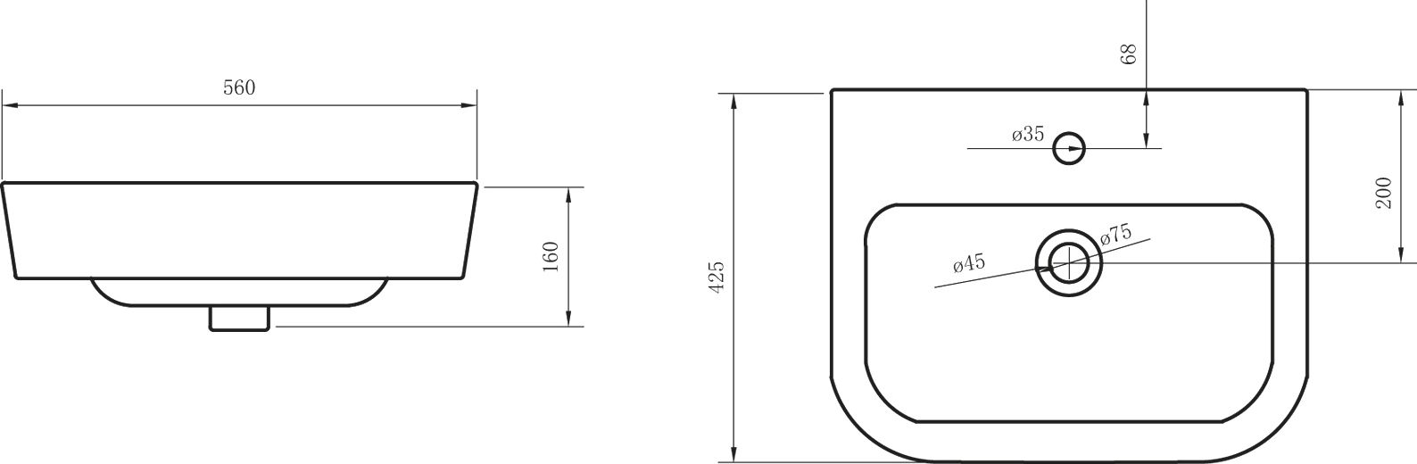 Раковина BelBagno Albano BB120L - 3