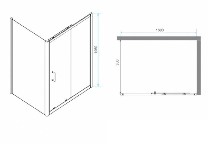 Душевой уголок RGW Passage PA-74-1B 160x80 профиль черный стекло прозрачное 4108741168-14 - 2