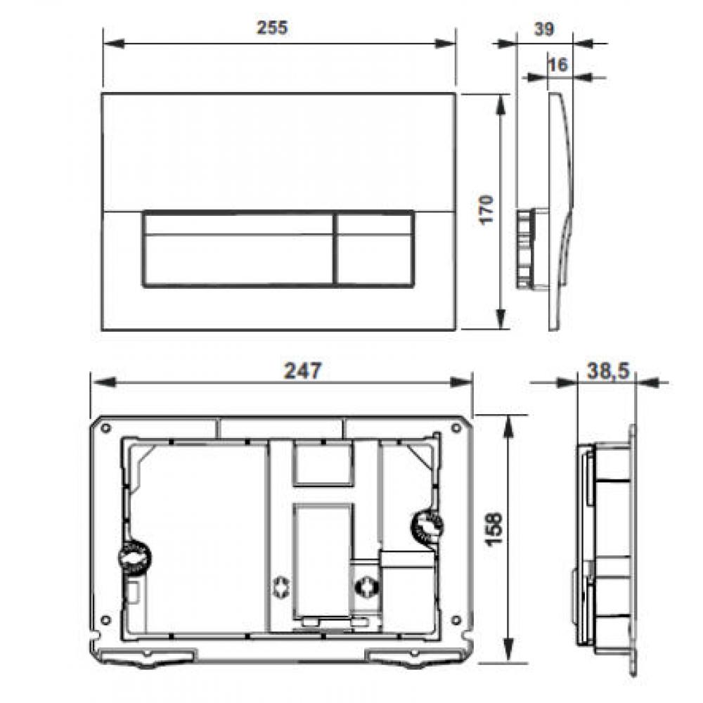 Клавиша смыва Roca Active 8901170B0 белый - 1