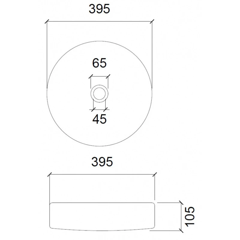 Накладная раковина Abber Glas 40 прозрачная AK2301 - 2