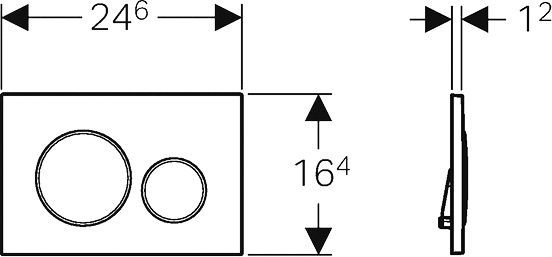 Кнопка смыва Geberit Sigma 20 115.882.KK.1 белая с золотом - 2