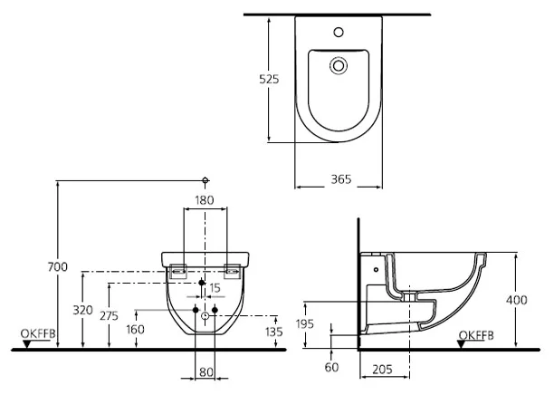 Биде подвесное Ideal Standard Washpoint белый R371801 - 2