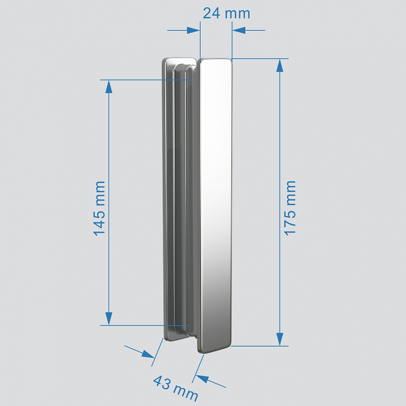 Душевой уголок Abber Sonnenstrand 100х75 хром стекло прозрачное AG07100-S75 - 1