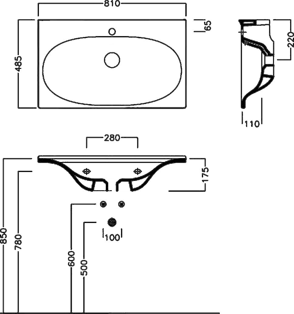 Раковина Hatria Le Fiabe Y1AB Y1AB01 - 7