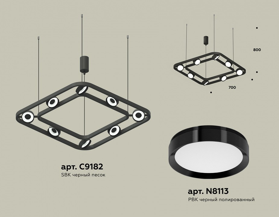 Подвесная люстра Ambrella Light XB XB9182100 - 2