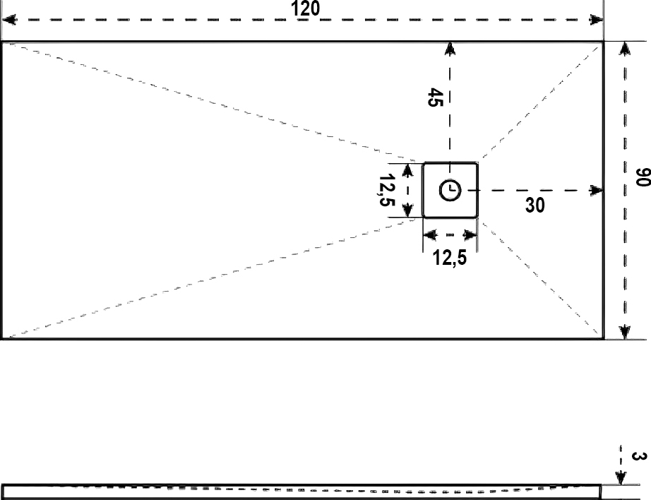 Поддон для душа Good Door Essentia 120х90, с сифоном, белый ЛП00083 - 1