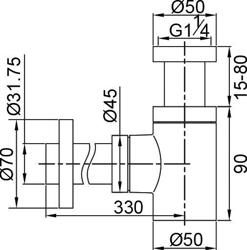 Сифон для биде Veragio Sbortis VR.SBR-8115.CR - 1