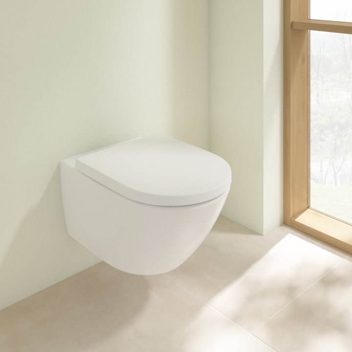 Унитаз подвесной Villeroy & Boch Subway 3.0 4670TSR1 alpin, ceramicplus, сиденье с микролифтом - 1