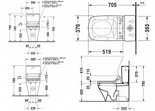 Напольный унитаз Duravit DuraStyle  2156590000 - 3