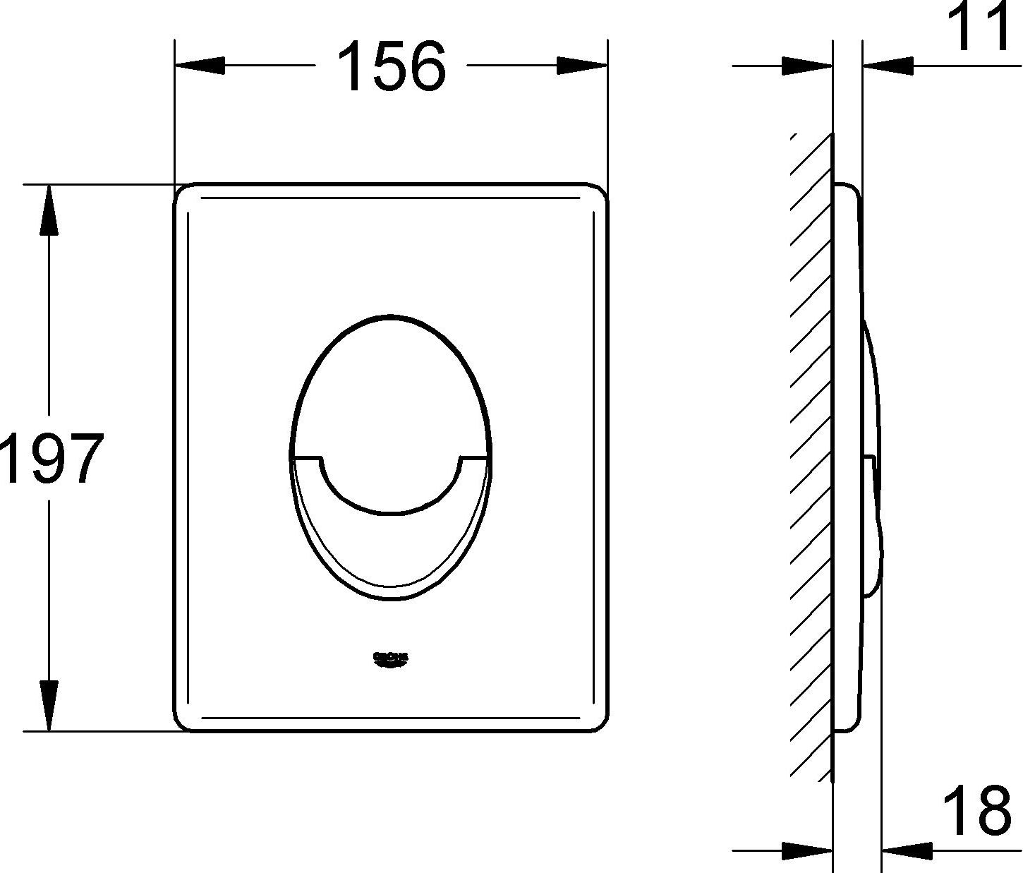 Кнопка смыва Grohe Skate Air 38505000 хром - 19