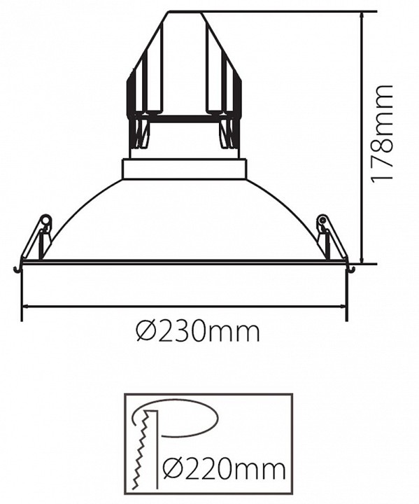 Рамка на 1 светильник Deko-Light  930090 - 1