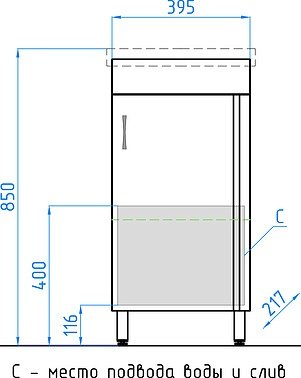 Тумба под раковину Style Line Эко Стандарт 39.5 см  ЛС-00000307 - 1