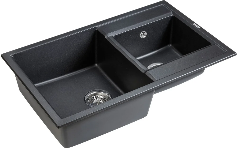 Мойка кухонная Paulmark Tandem 82 черный матовый PM238250-BLM - 1