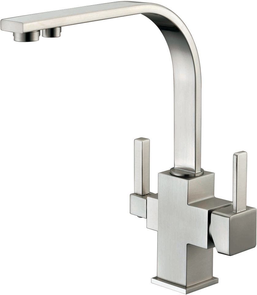 Смеситель Zorg Sanitary ZR 332 YF nickel для кухонной мойки - 0