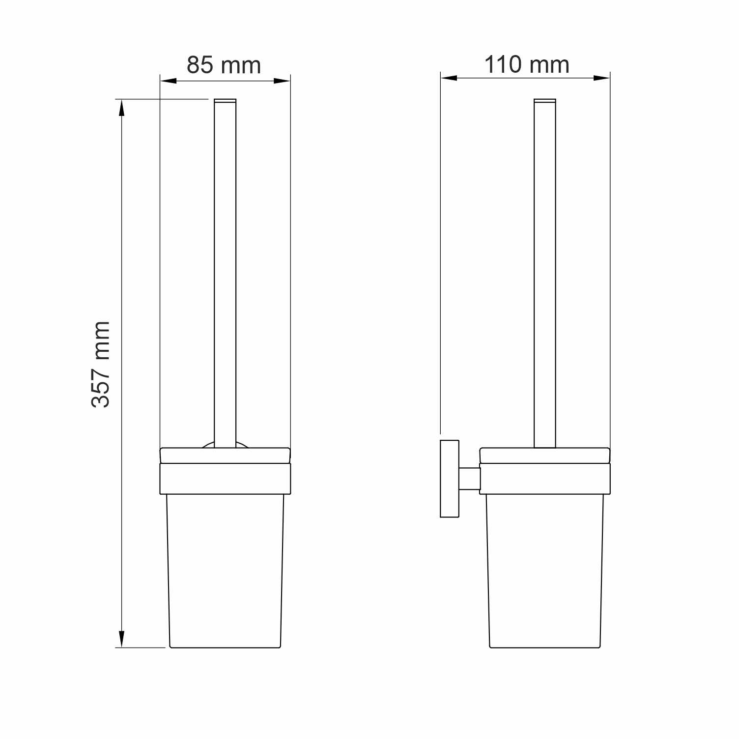 Asphe K-77727 Щетка для унитаза подвесная - 2