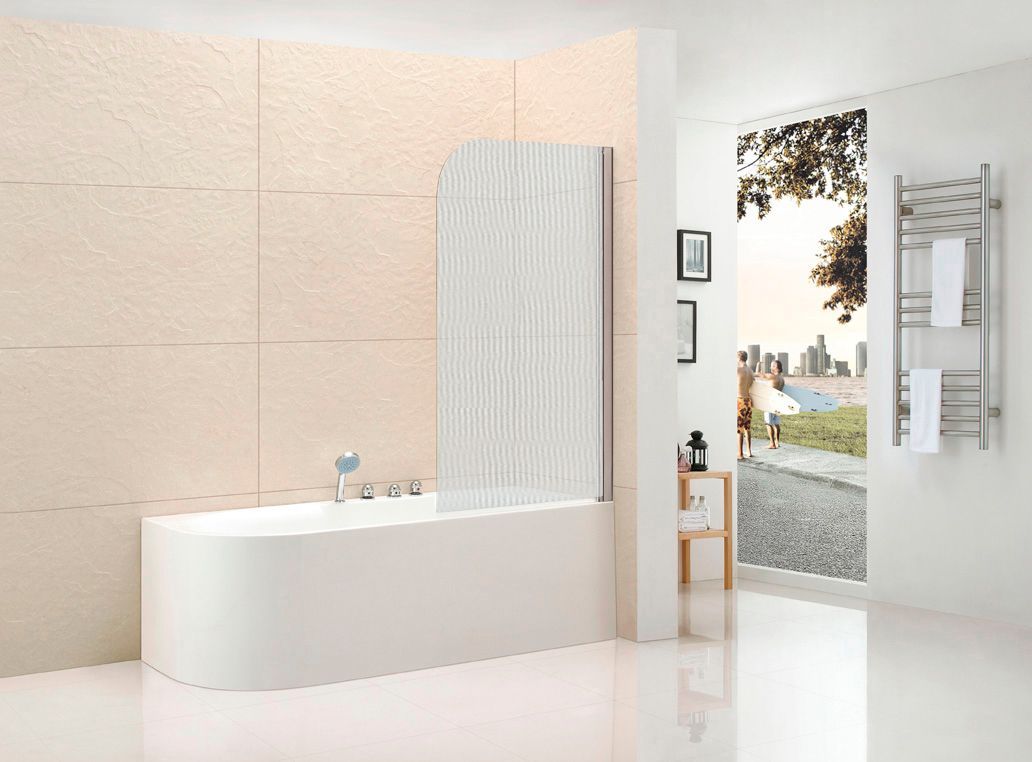 Шторка на ванну Cezares Eco V-1-80/140-P-Cr-R стекло punto ECO-O-V-1-80/140-P-Cr-R - 1