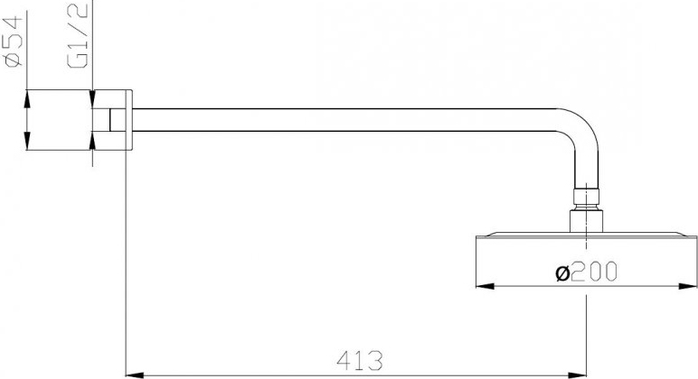 Верхний душ BelBagno Ancona ANCONA-SLD-CRM - 1