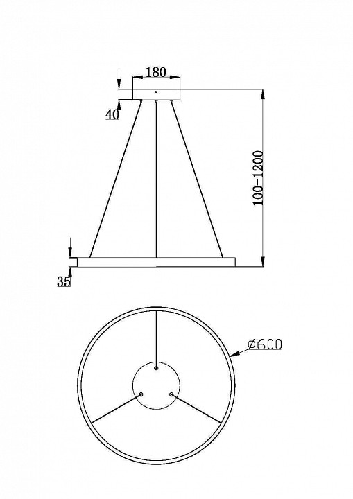 Подвесной светильник Maytoni Rim 5 MOD058PL-L32BS3K - 1