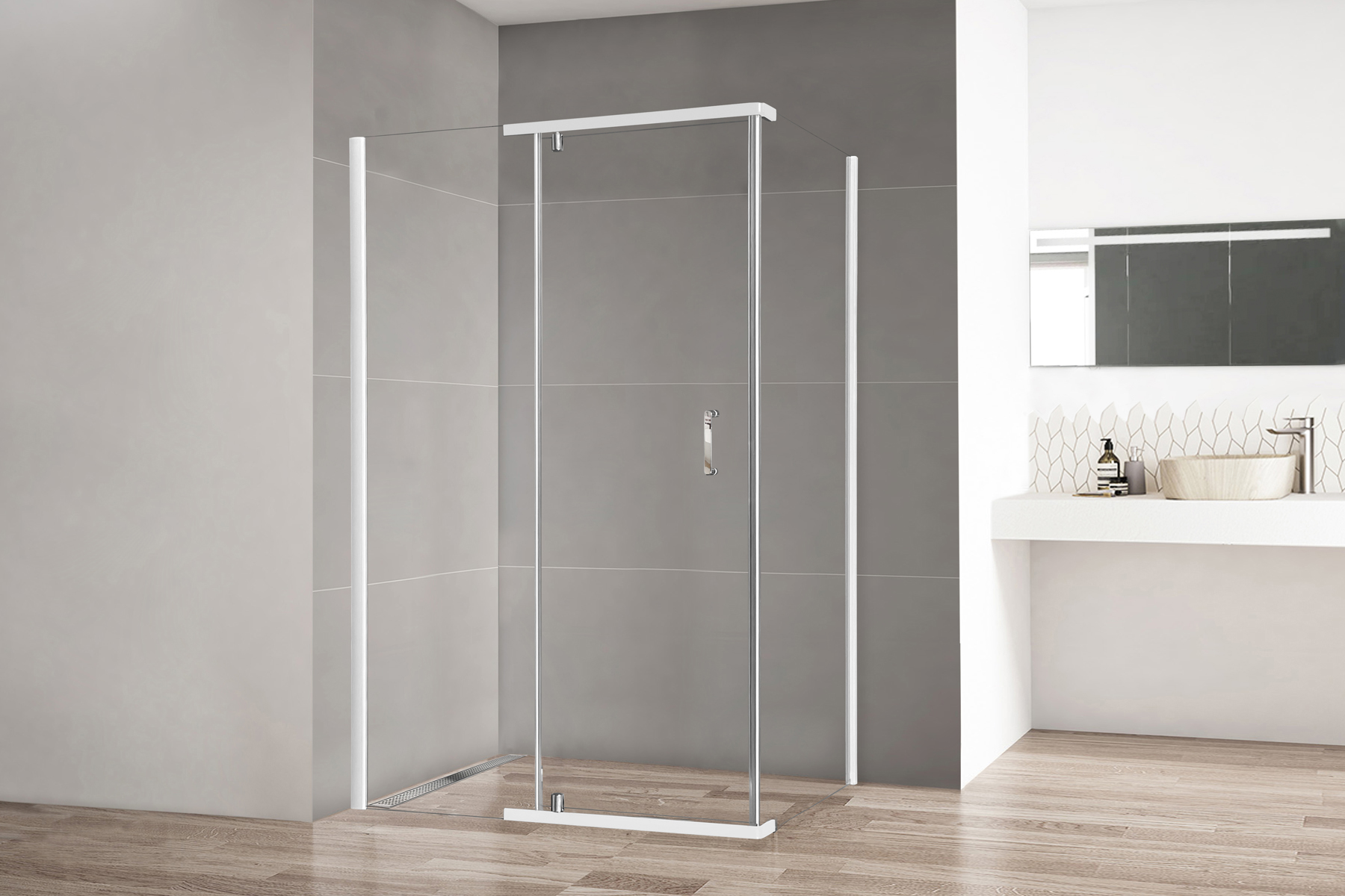 Душевой уголок Royal Bath HPVD 130х70 профиль белый стекло прозрачное RB7130HPVD-T - 1