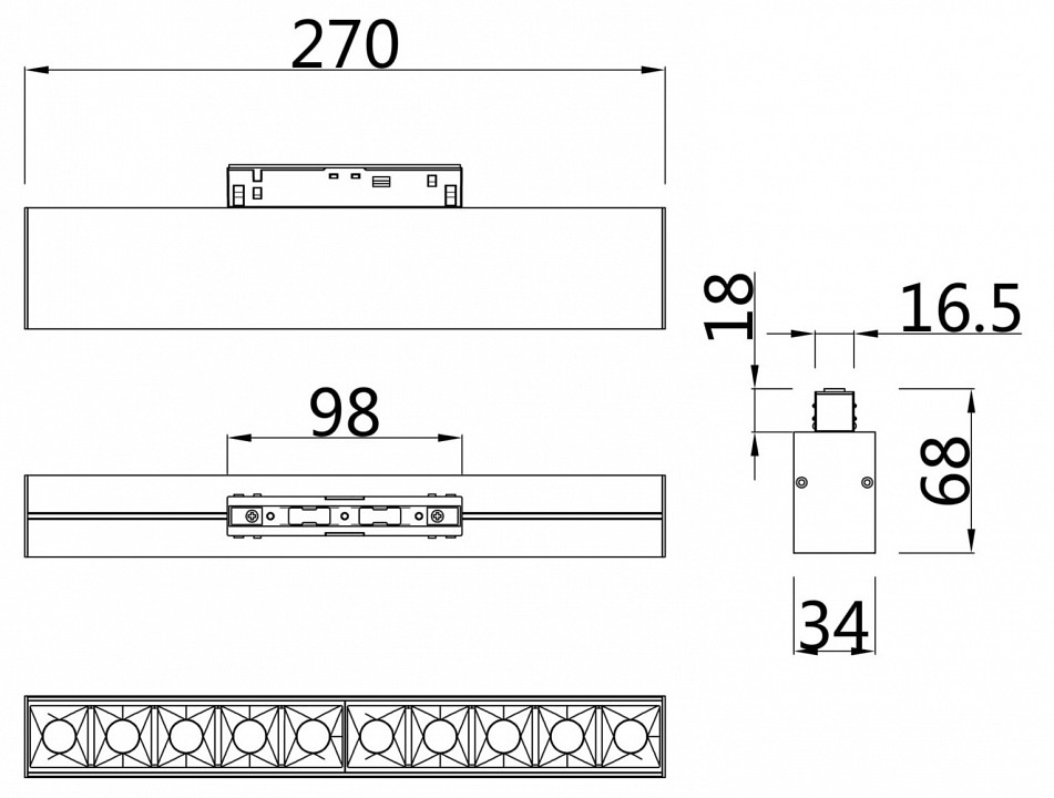 Трековый светодиодный светильник для магнитного шинопровода Maytoni Technical Points TR014-2-20W3K-W - 1