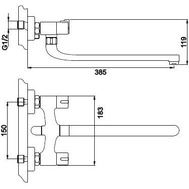 Смеситель для ванны Gappo Stella G2249 - 1