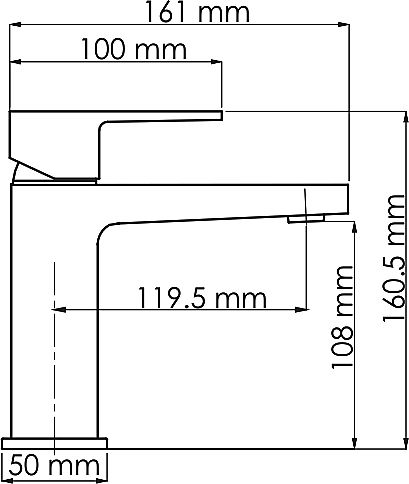 Смеситель Wasserkraft Abens 2003 для раковины, черный матовый - 6