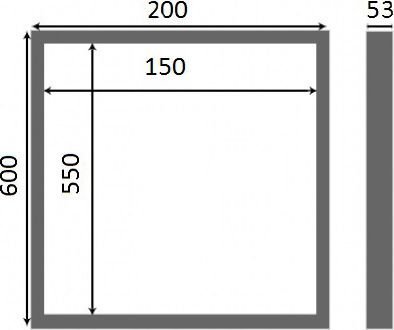 Люк настенный Люкер AL-KR 60x20 - 8