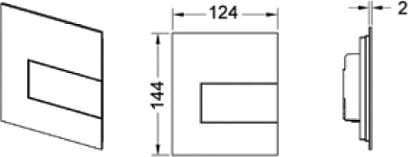 Кнопка смыва TECE Square II Urinal 9242812 белая - 1