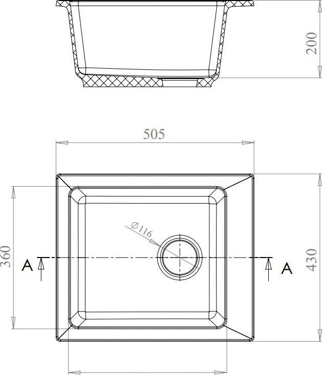 Мойка кухонная GranFest Practic GF-P505 бежевый P-505 беж - 2