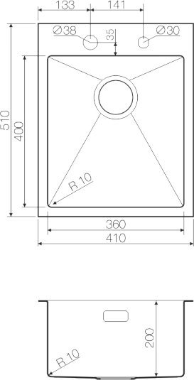 Мойка кухонная Omoikiri Akisame 41-IN 4973056 нержавеющая сталь - 1