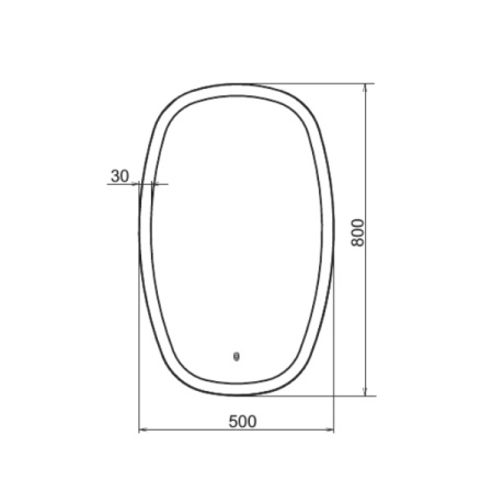 Зеркало Comforty Космея 50 с подсветкой 00-00005260 - 1