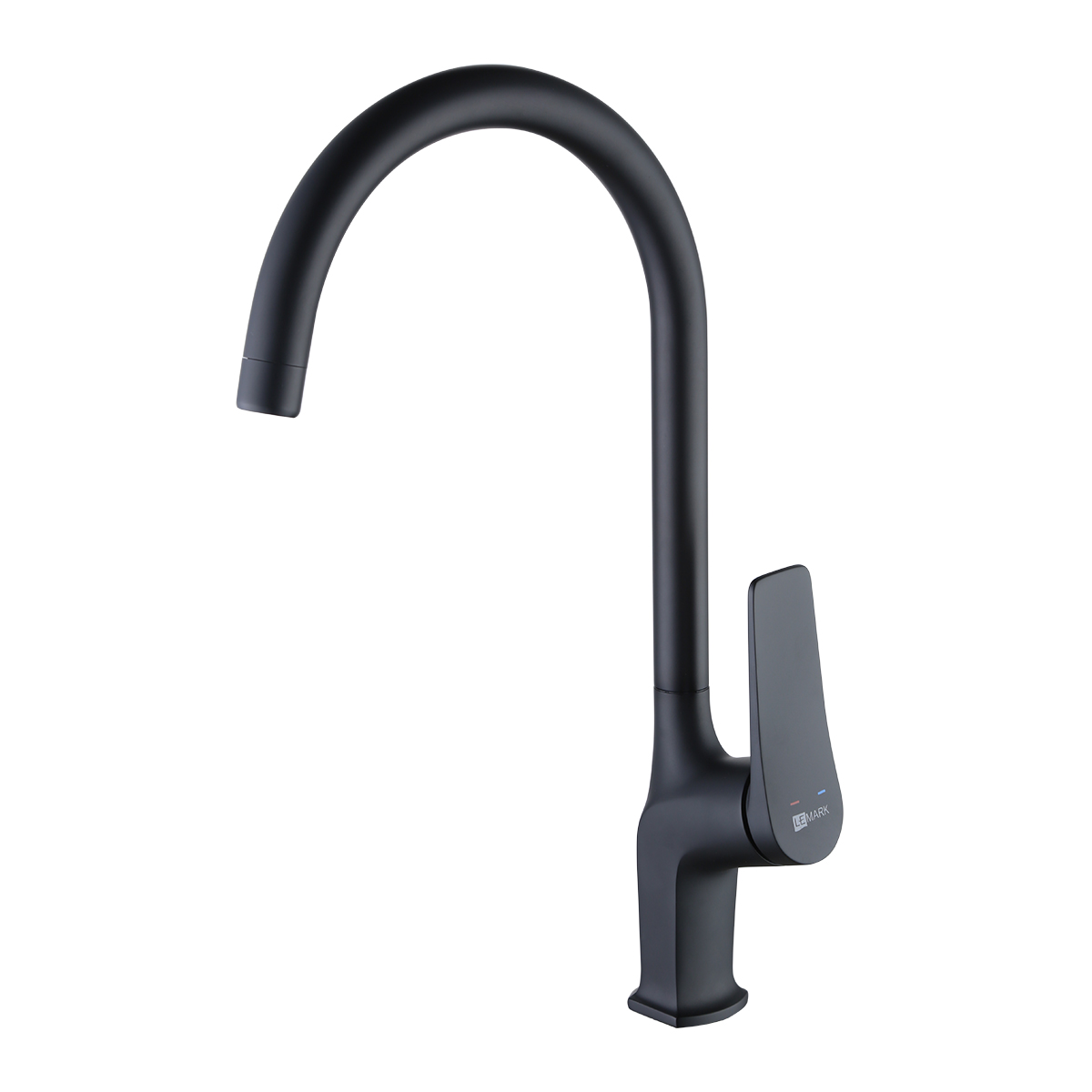Смеситель Lemark Bronx LM3705BL для кухни, с высоким поворотным изливом, черный - 0