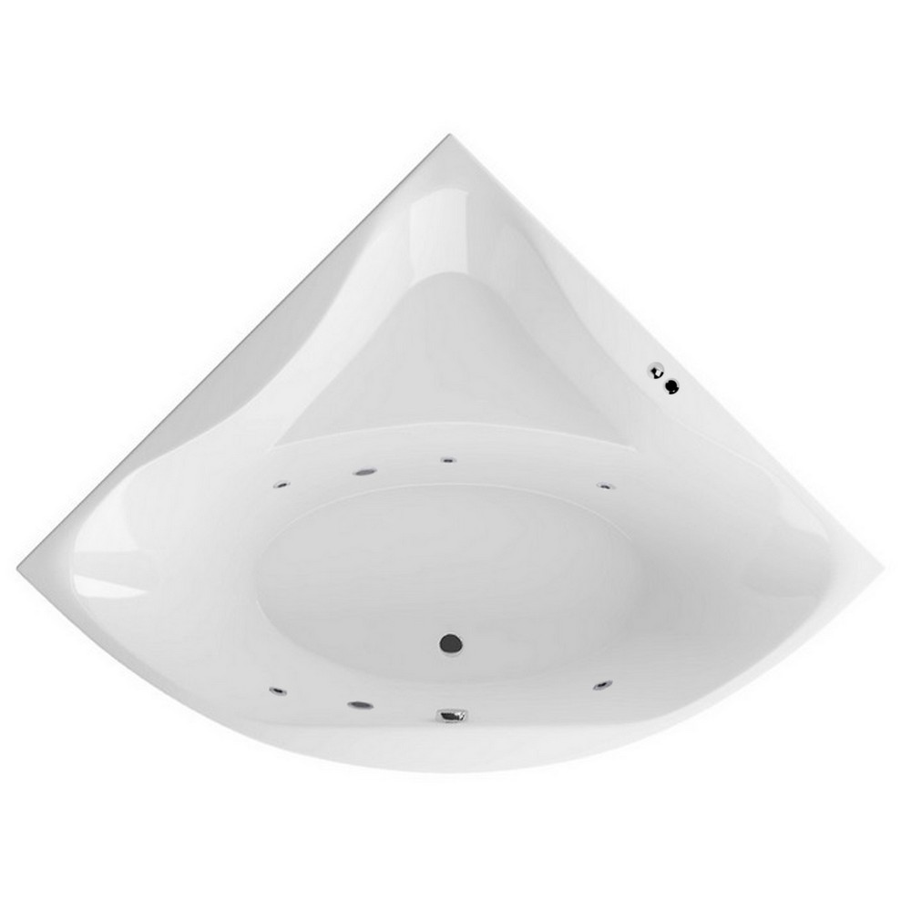 Ванна акриловая Excellent Glamour Soft 150х150 с гидромассажем белый - хром WAEX.GLA15.SOFT.CR - 0