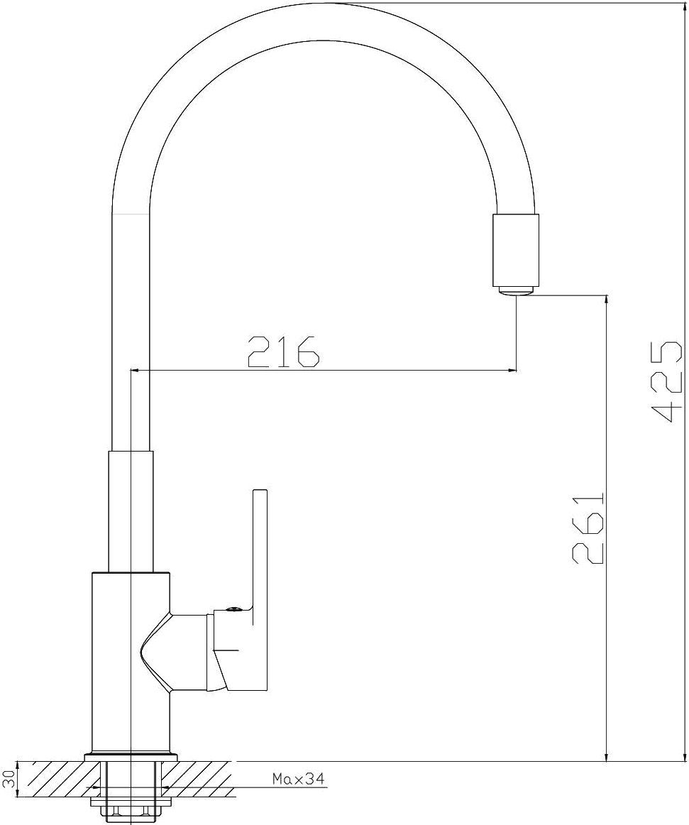 Смеситель Rossinka Z Z35-35U-Gray для кухонной мойки - 2