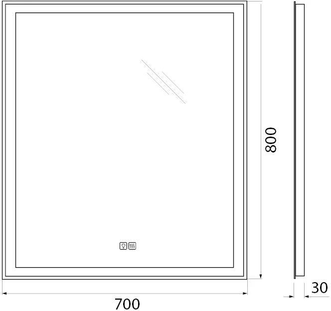 Комплект мебели BelBagno Kraft 70 светлое дерево - 10