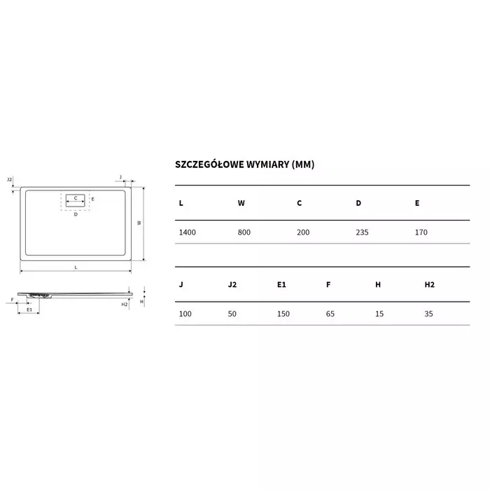 Поддон для душа EXCELLENT Lavano 140x80 черный BREX.1103.140.080.BLN - 4