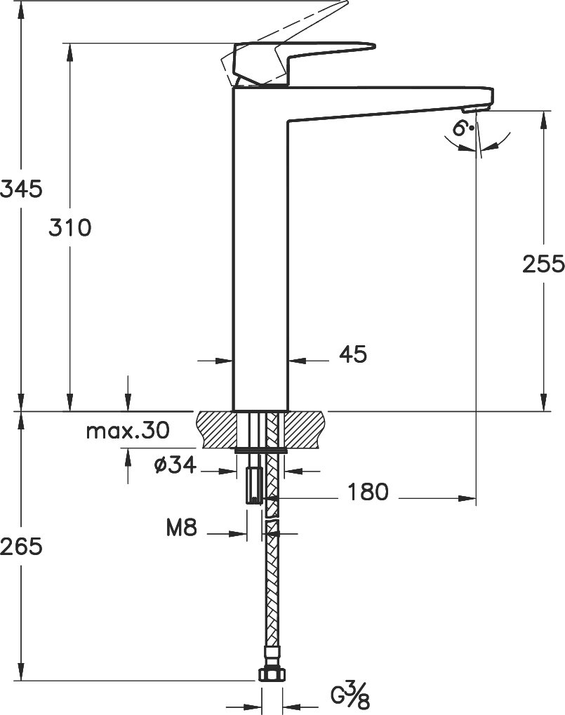 Смеситель для раковины VitrA Root Square хром A42733EXP - 1