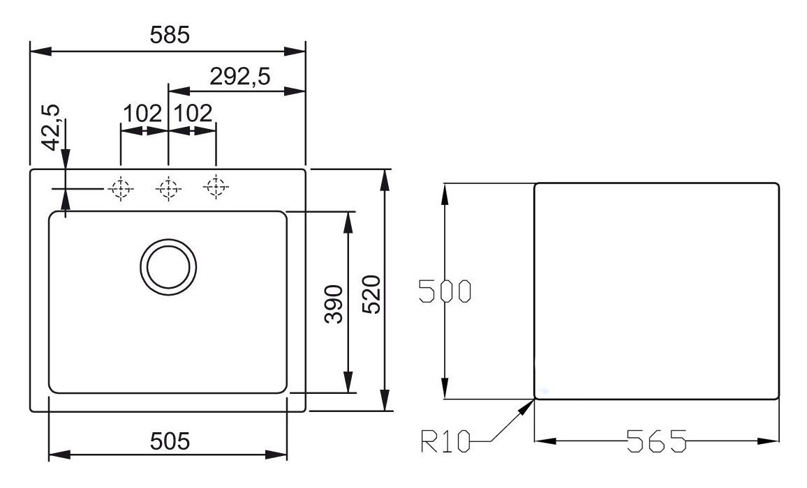 Мойка кухонная Franke Maris MRG 610-58 оникс 114.0198.948 - 3