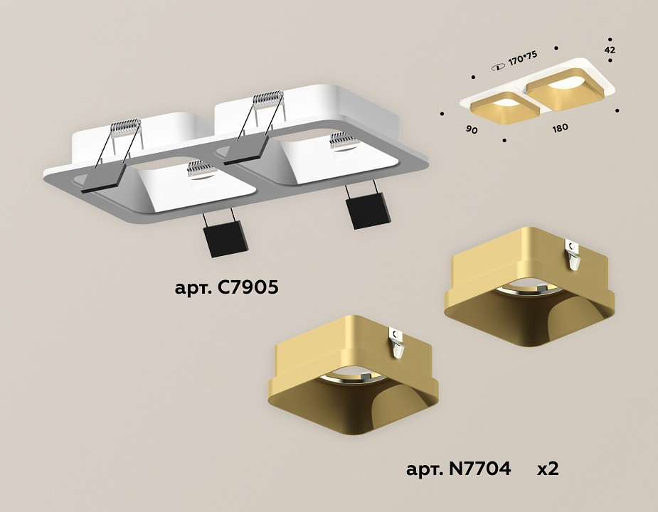 Встраиваемый светильник Ambrella Light XC XC7905004 - 1