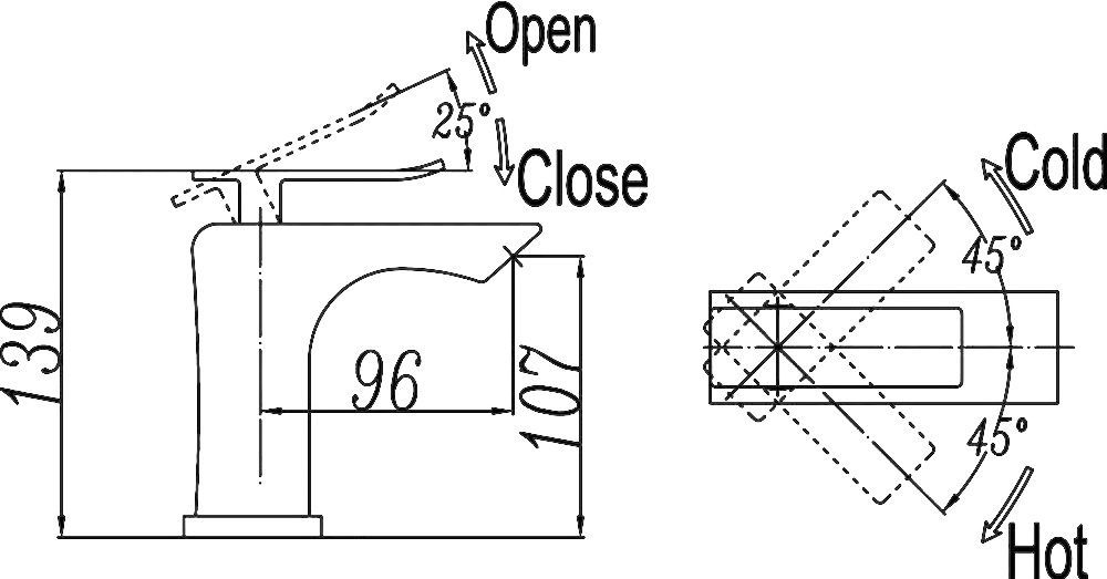 Смеситель BelBagno Ticino TIC LVM CRM для раковины TIC-LVM-CRM - 1