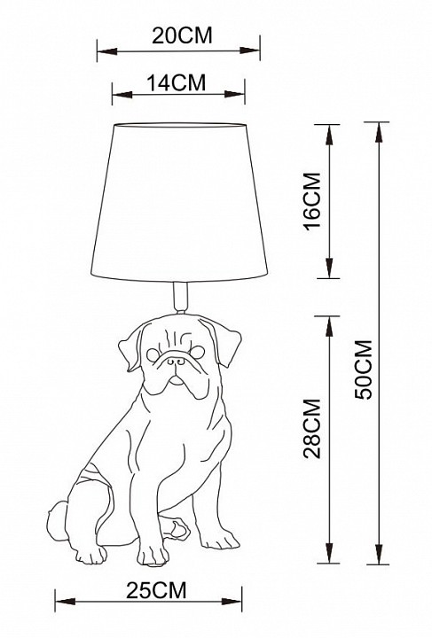 Настольная лампа Arte Lamp Bobby A1512LT-1WH - 1